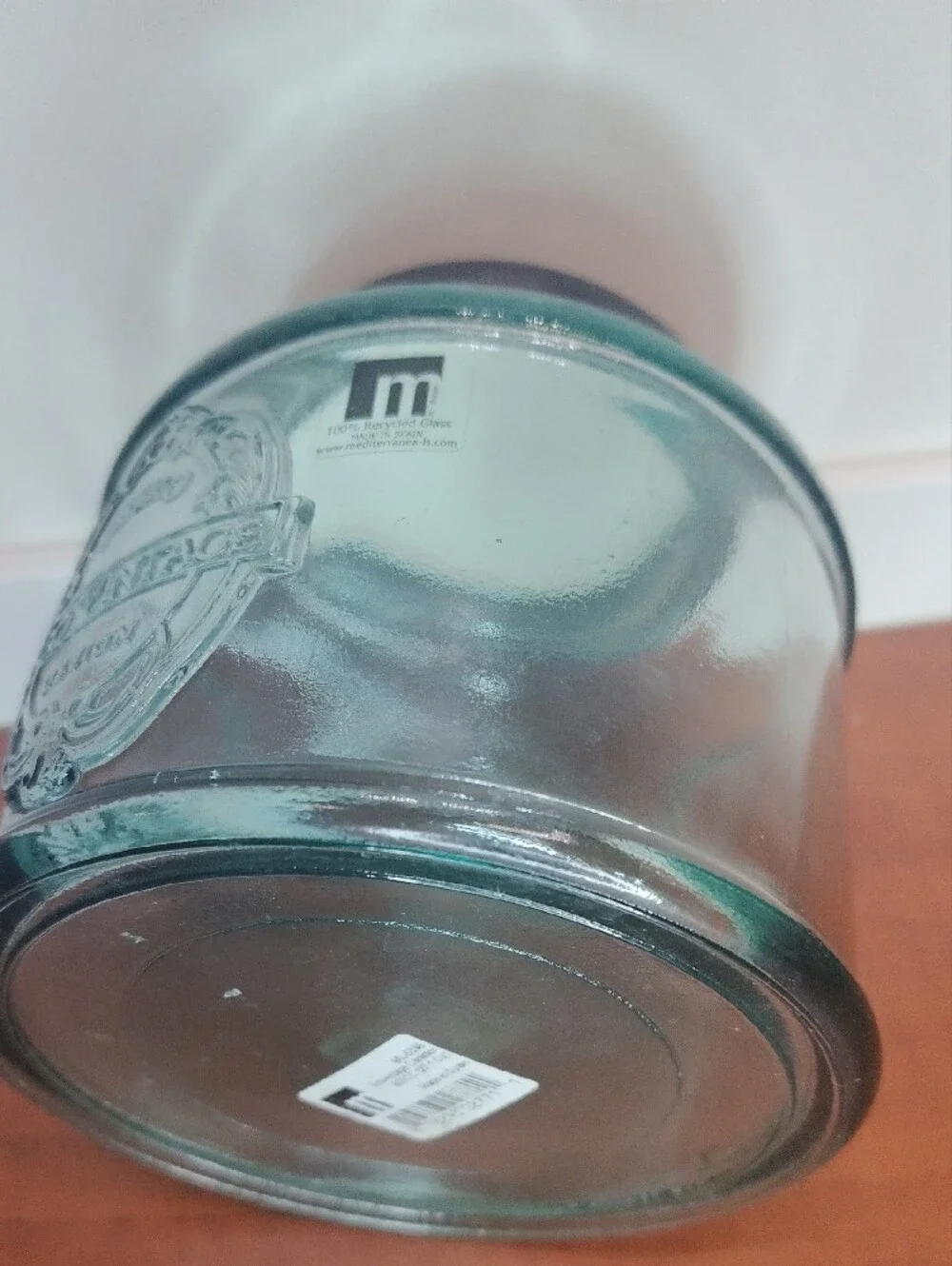Eco Vintage 100% Recycled Glass Jars Made In Spain 32 & 8 Oz. Screw-on Lid
